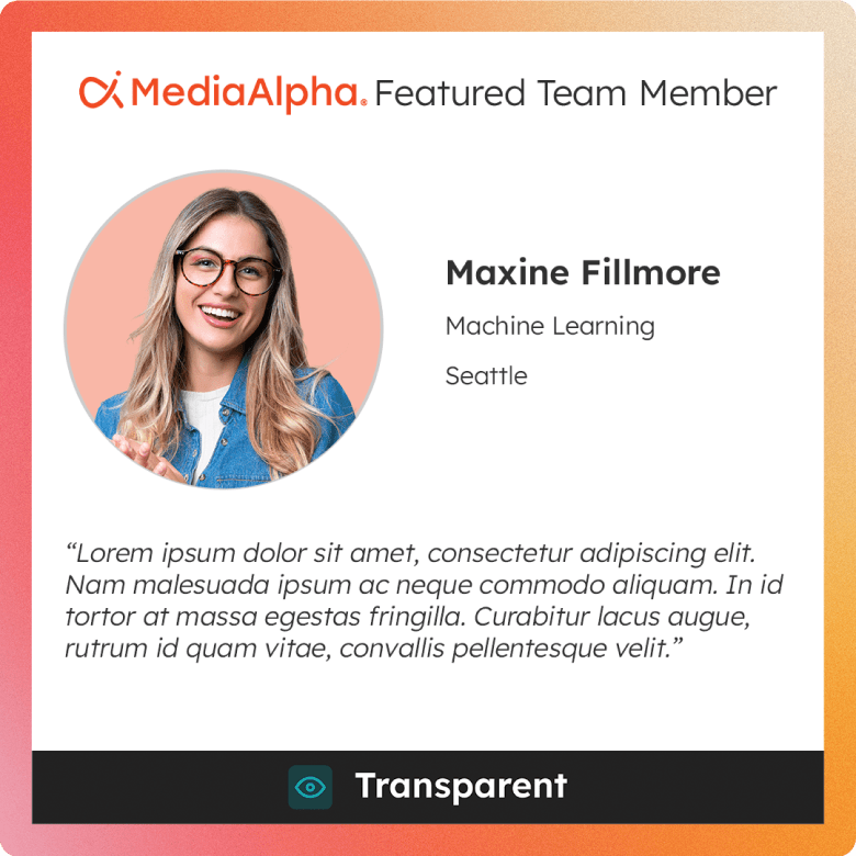 Featured team member template, version 1