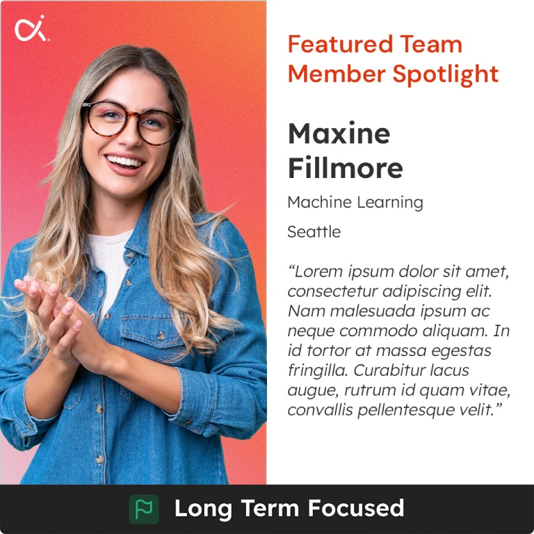Featured team member template, version 3